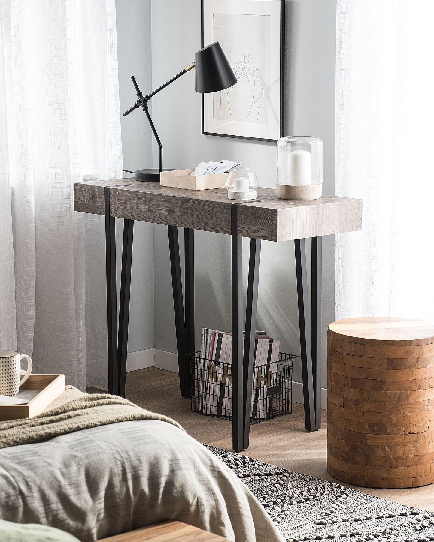 Console Table Dark Wood ADENA