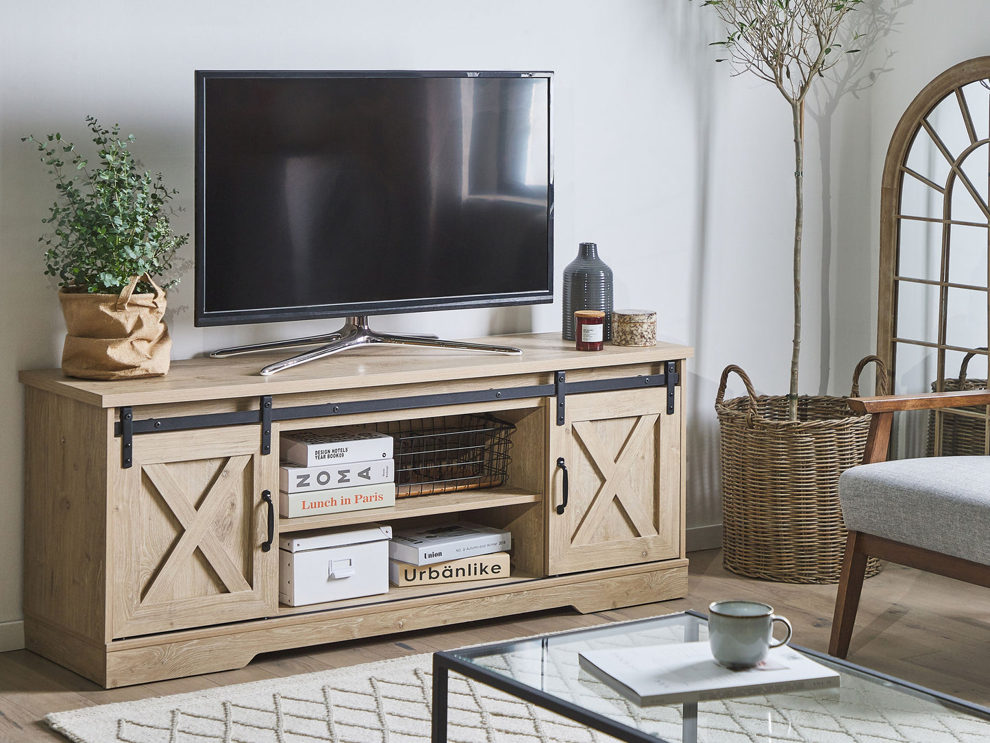 TV Stand Light Wood ULAN