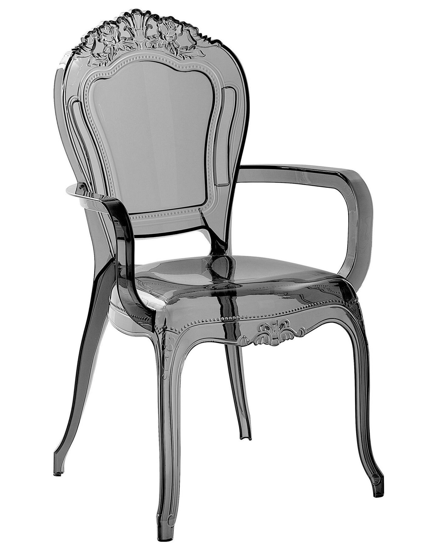 Set Of 2 Accent Chairs Acrylic Transparent Black Vermont Ii