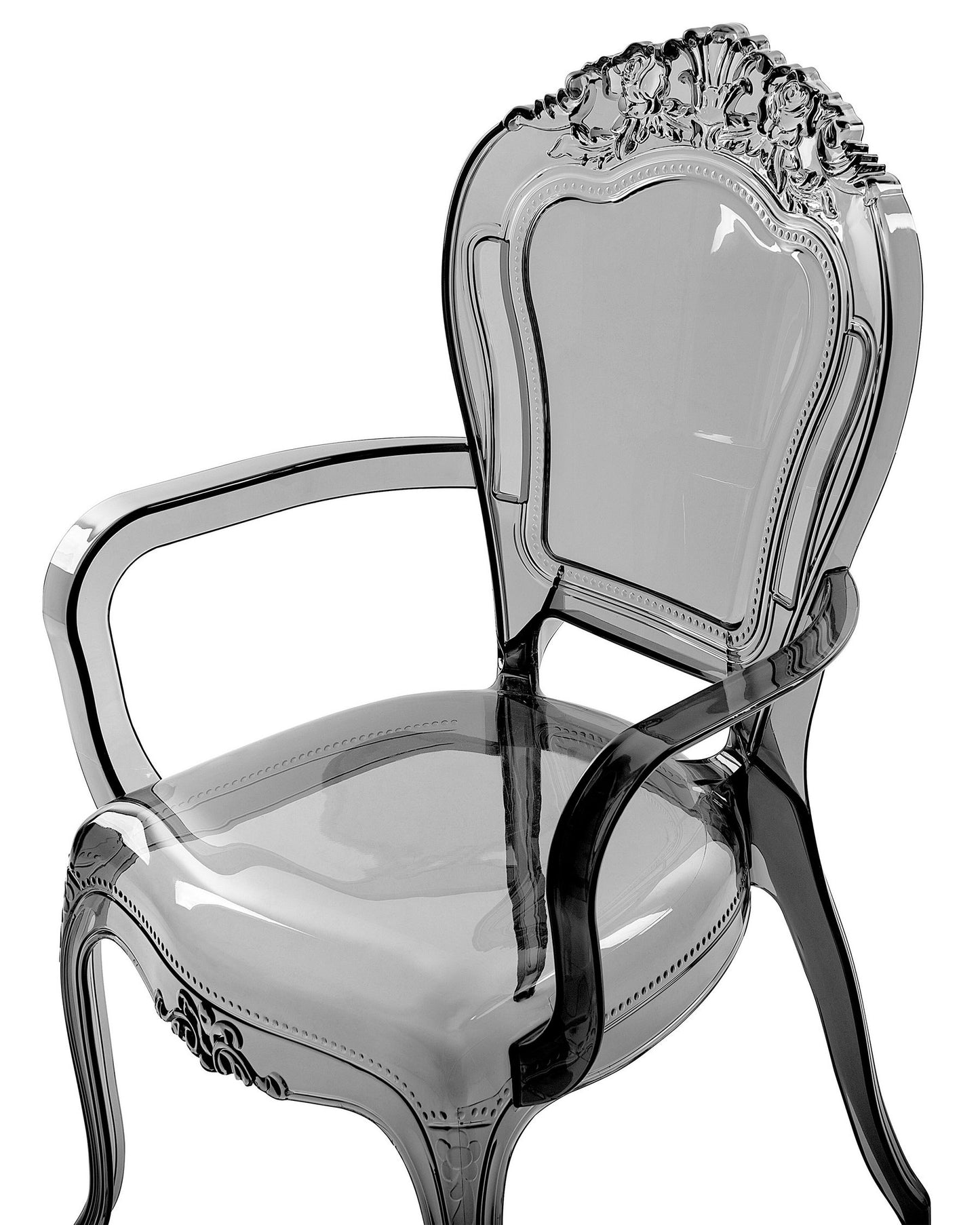Set Of 2 Accent Chairs Acrylic Transparent Black Vermont Ii
