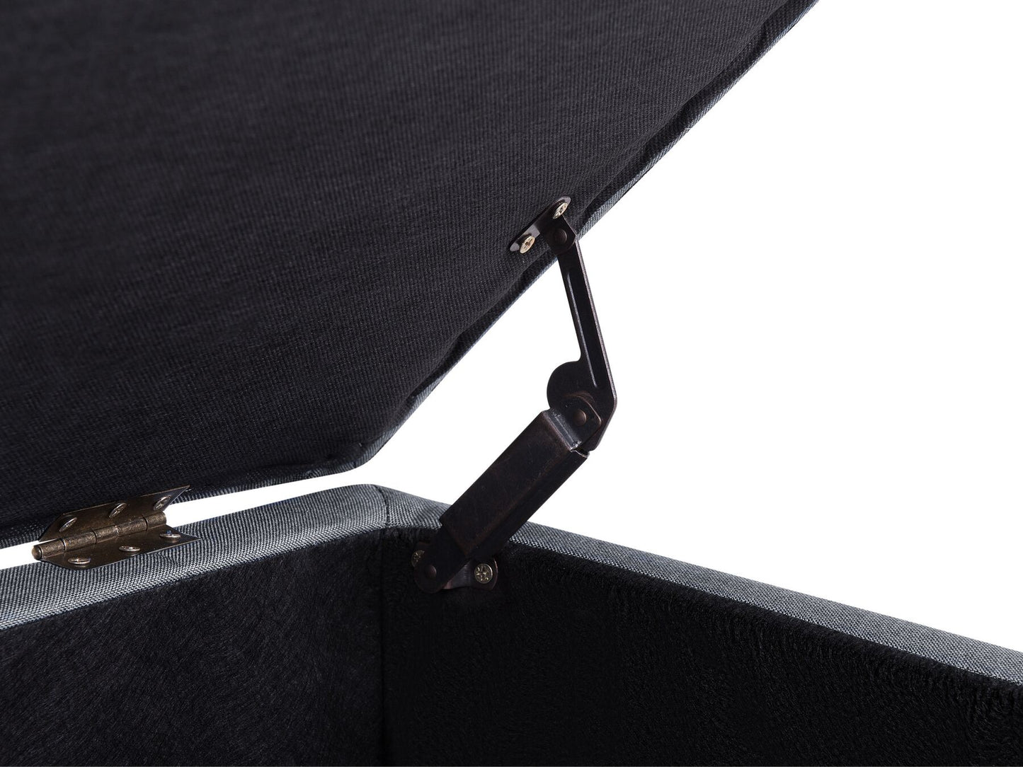 Sectional Sofa Bed with Ottoman Dark Grey FALSTER