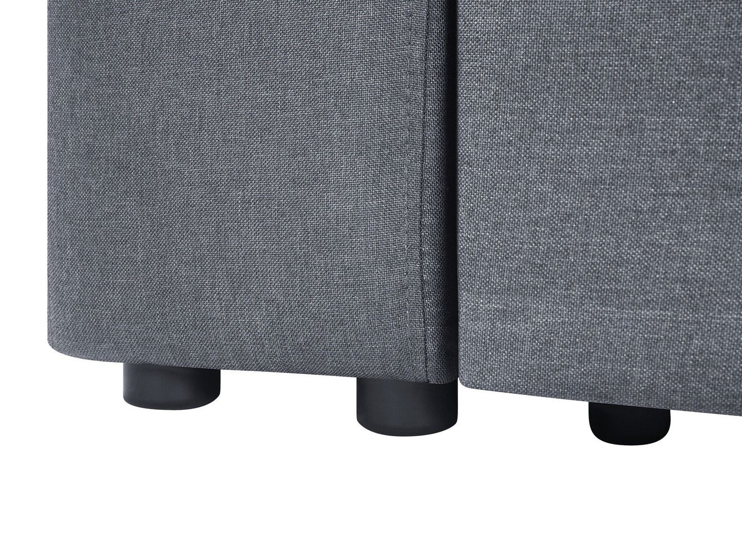 Sectional Sofa Bed with Ottoman Dark Grey FALSTER