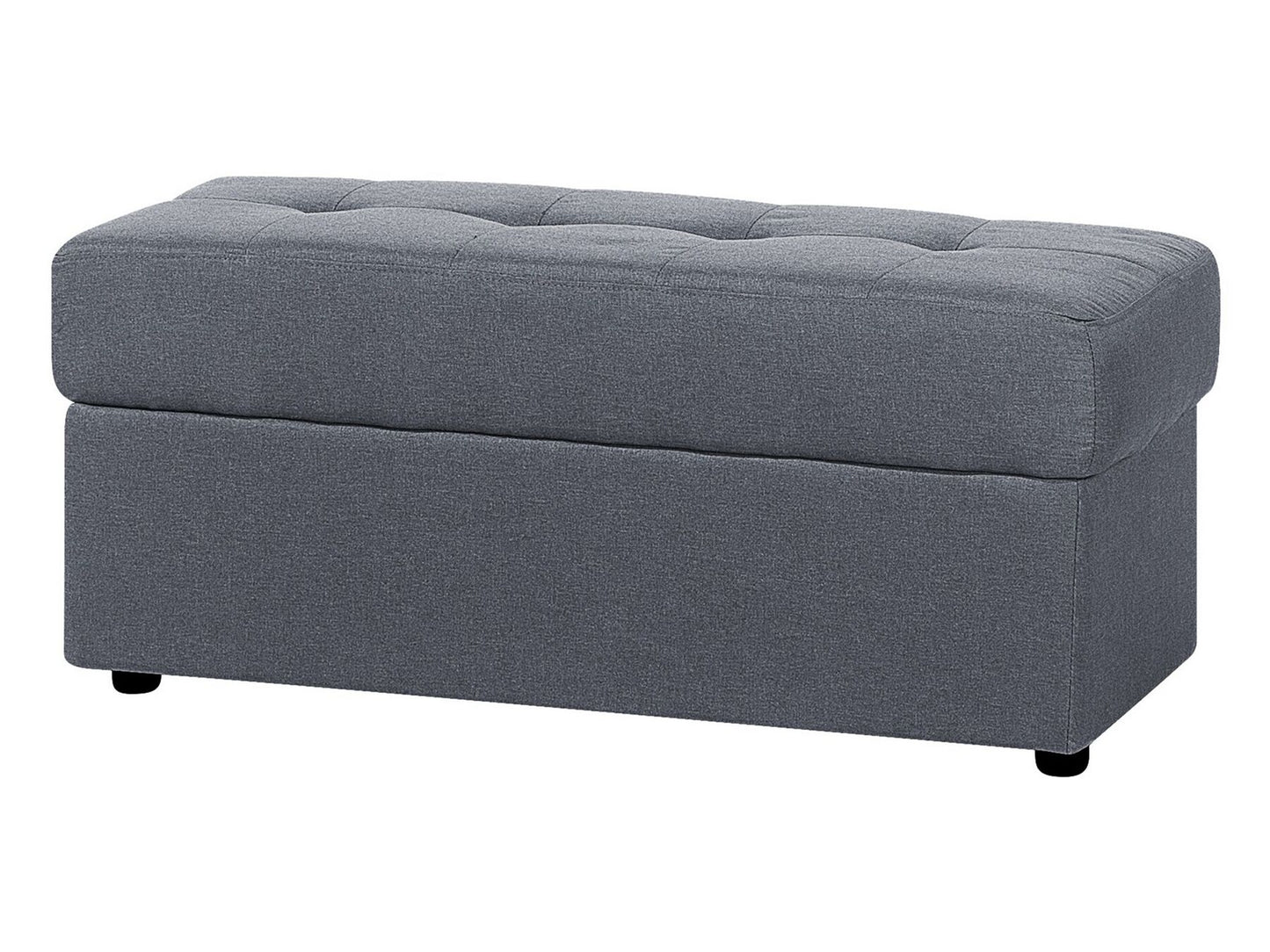 Sectional Sofa Bed with Ottoman Dark Grey FALSTER