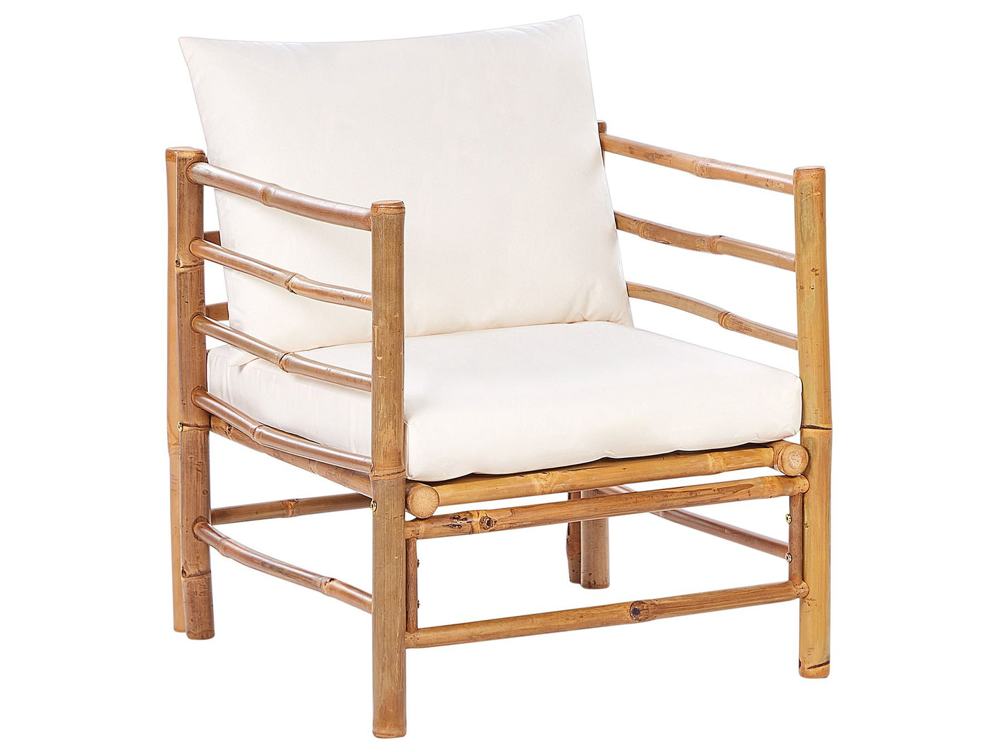 garden lounge set with table 6 seater cerreto bamboo wood off-white