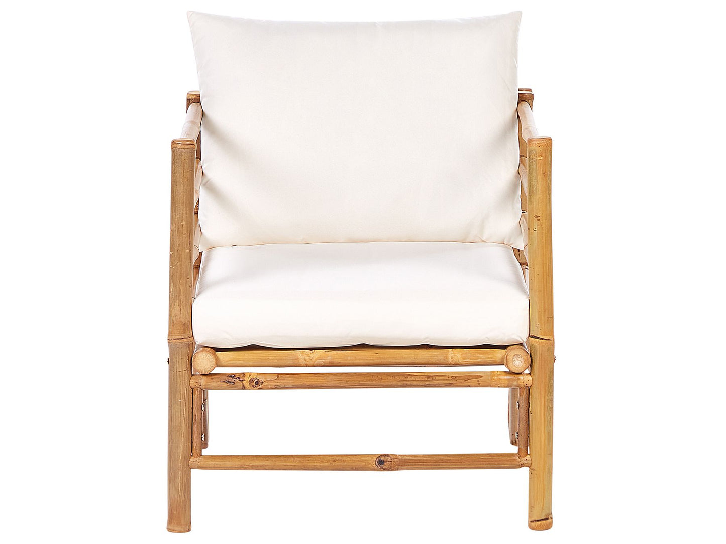 garden lounge set with table 6 seater cerreto bamboo wood off-white
