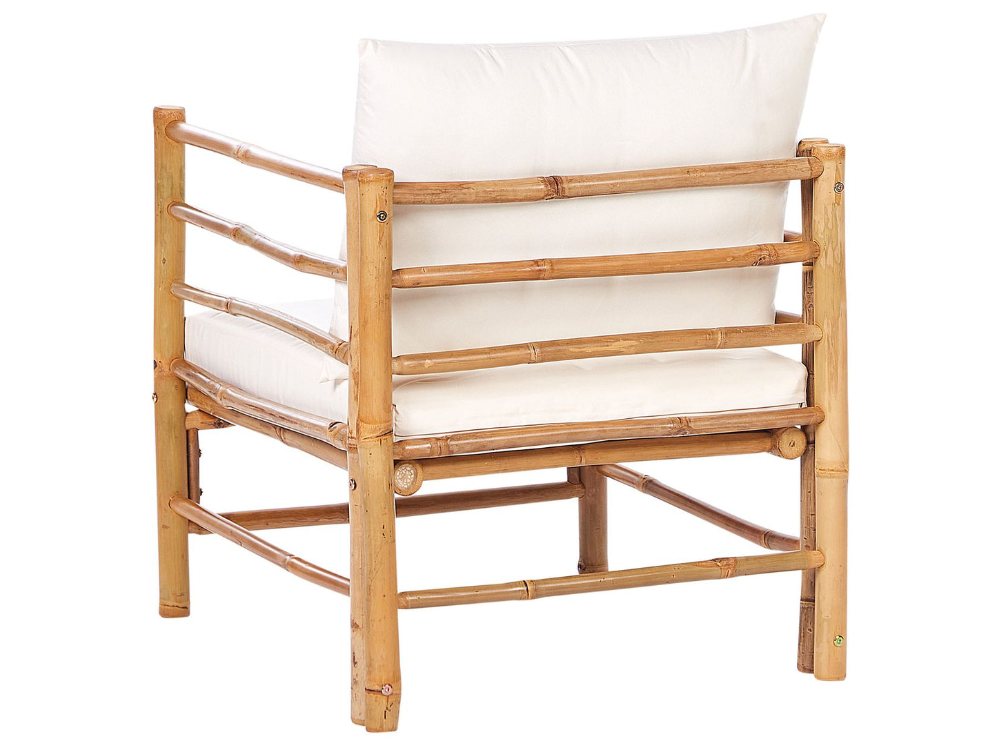 garden lounge set with table 6 seater cerreto bamboo wood off-white