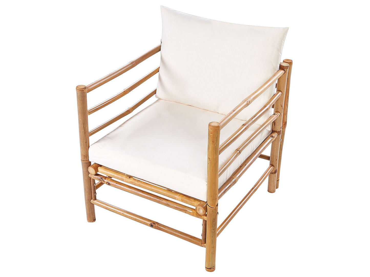 garden lounge set with table 6 seater cerreto bamboo wood off-white