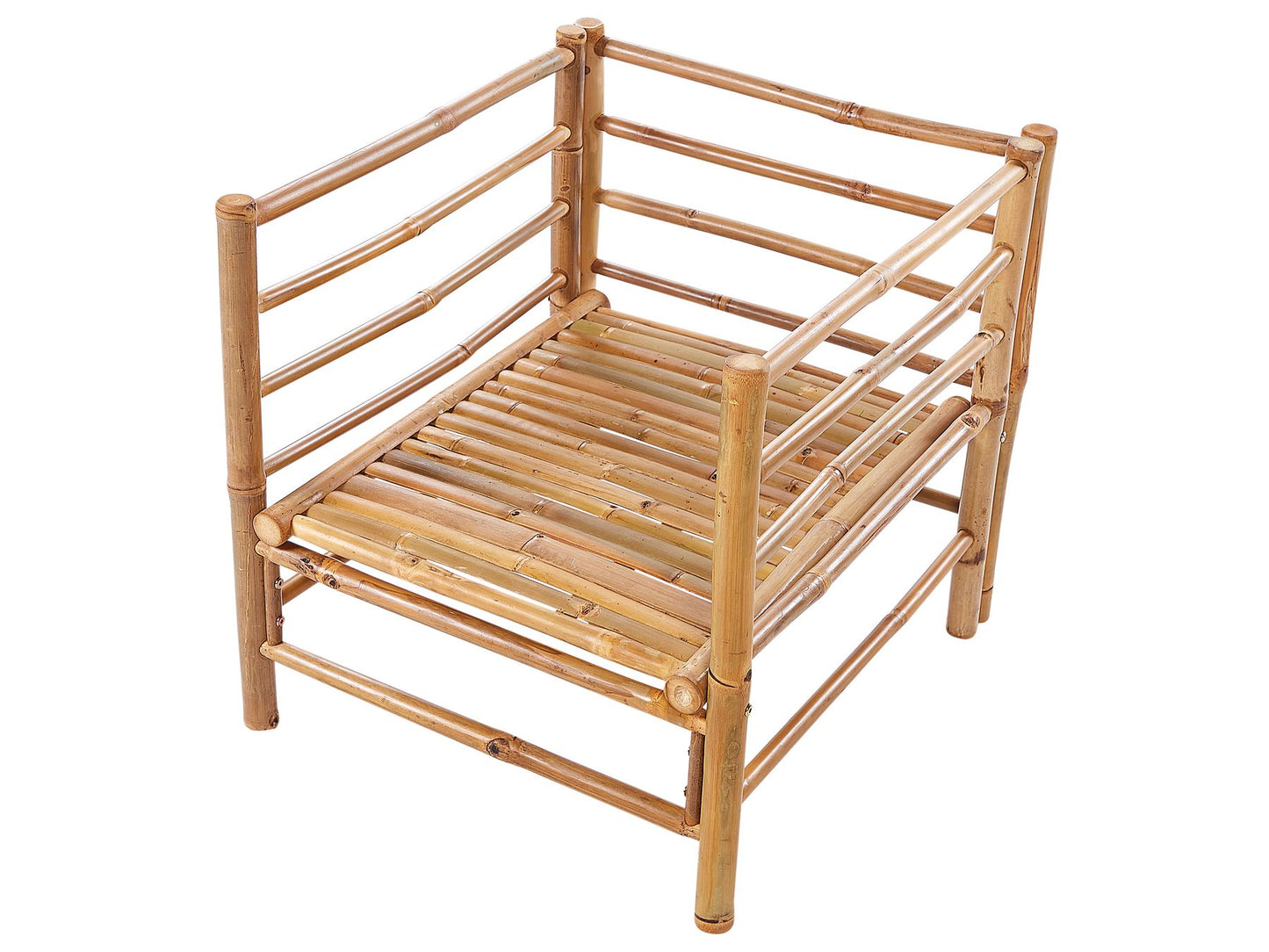 garden lounge set with table 6 seater cerreto bamboo wood off-white