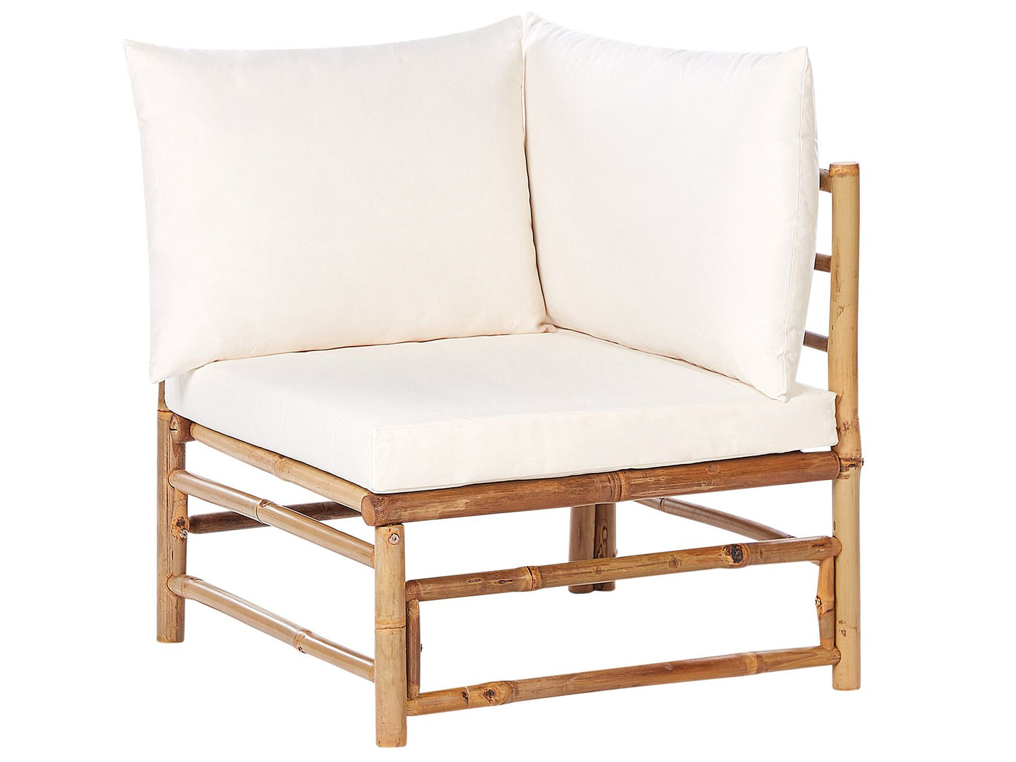 garden lounge set with table 6 seater cerreto bamboo wood off-white
