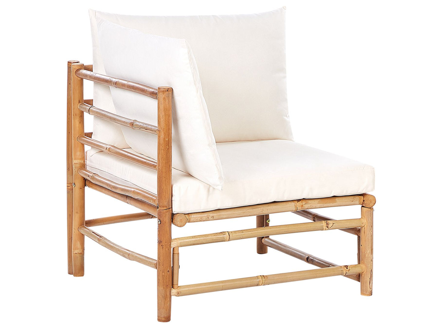 garden lounge set with table 6 seater cerreto bamboo wood off-white