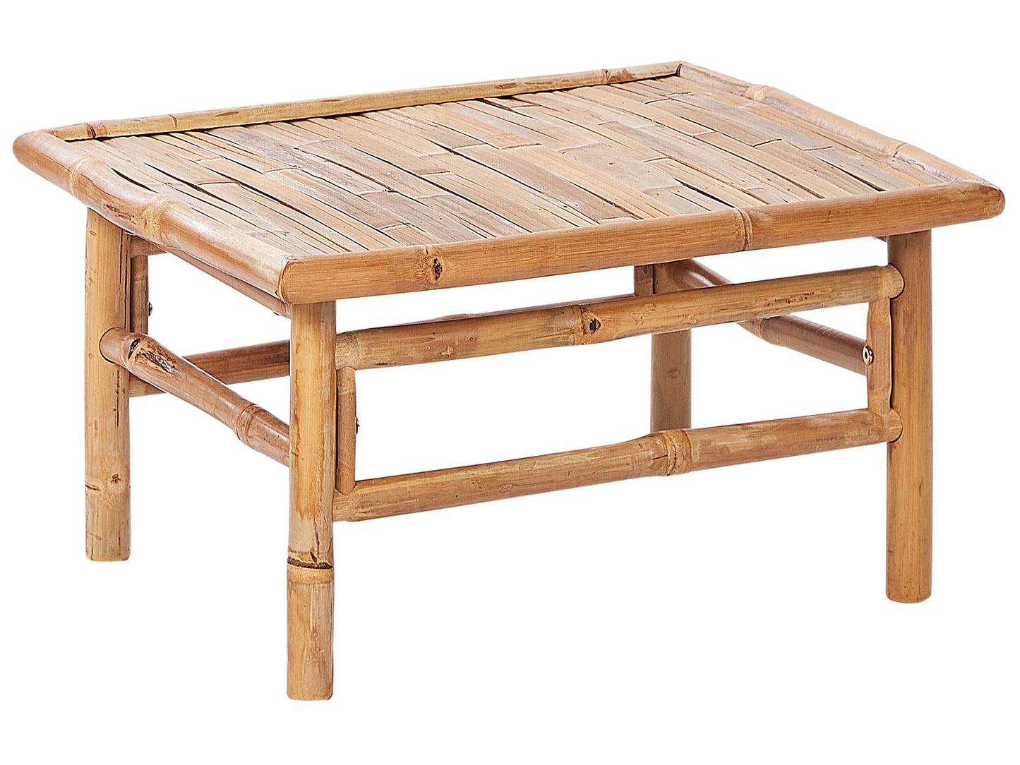 garden lounge set with table 6 seater cerreto bamboo wood off-white