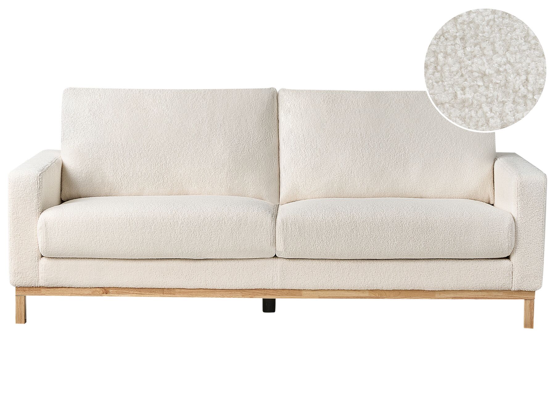 2 Seater Sofa White Boucle SIGGARD