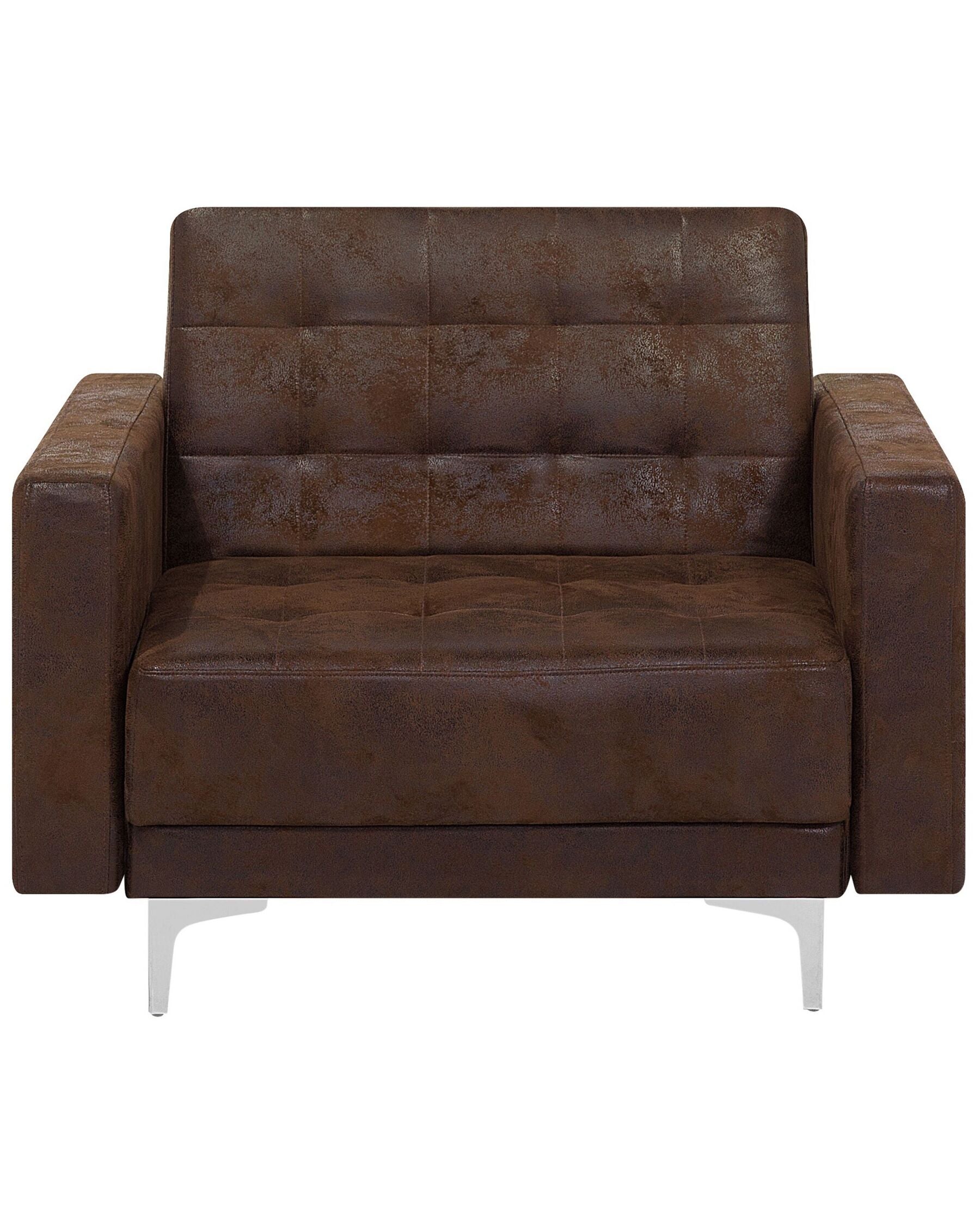 Armchair ABERDEEN Faux Leather Brown