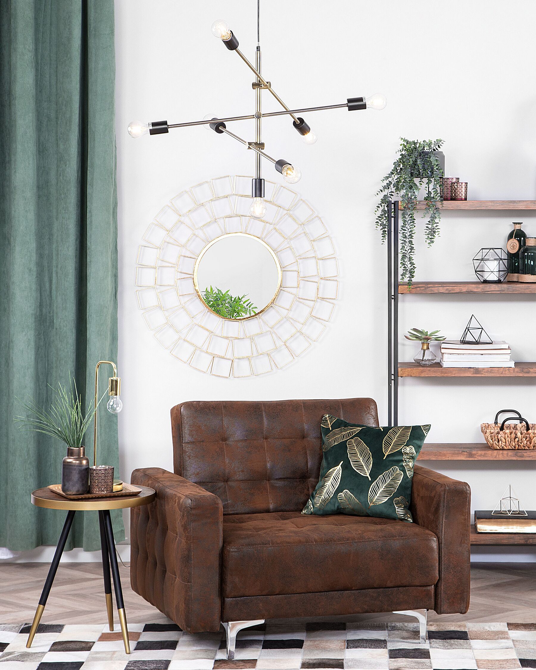 Armchair ABERDEEN Faux Leather Brown