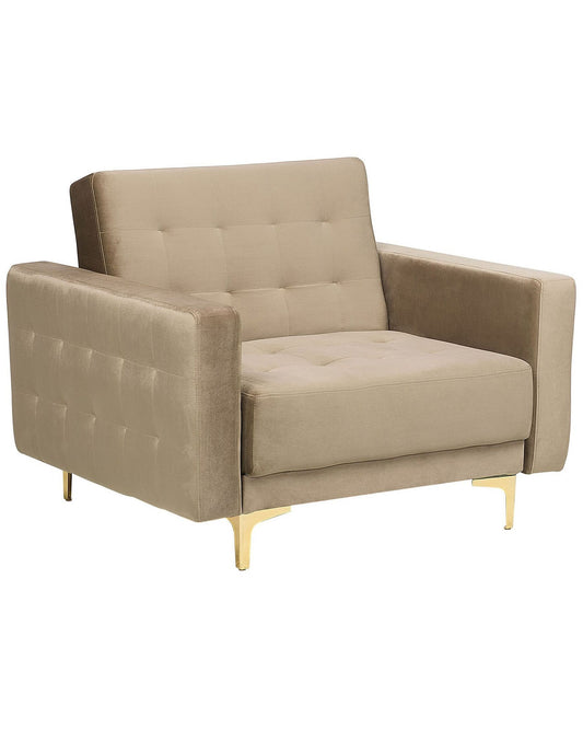 Armchair ABERDEEN Velvet Sand Beige