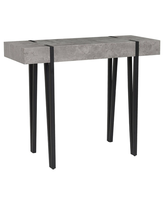 Console Table Concrete Effect with Black ADENA