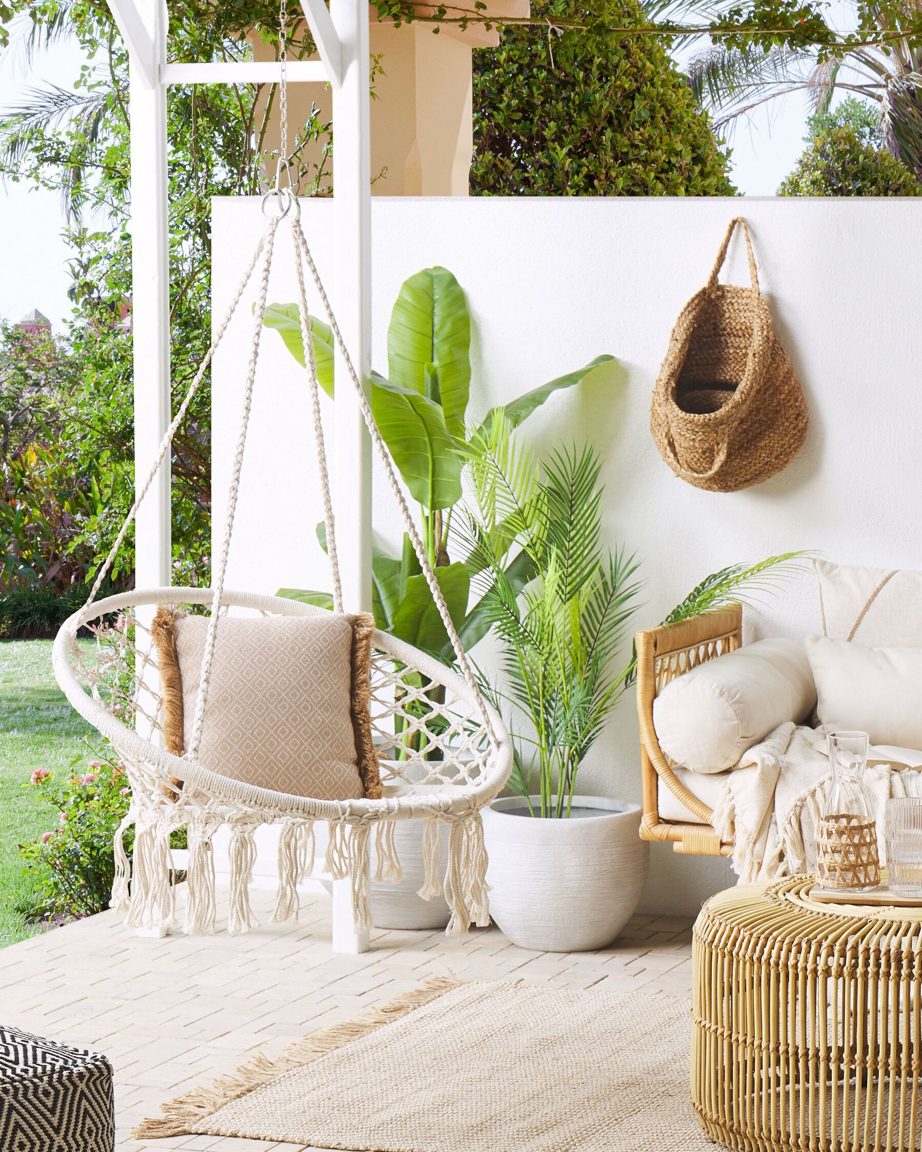 Hanging Chair GABELLA Cotton White.