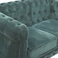 Emerald Green Velvet Chesterfield