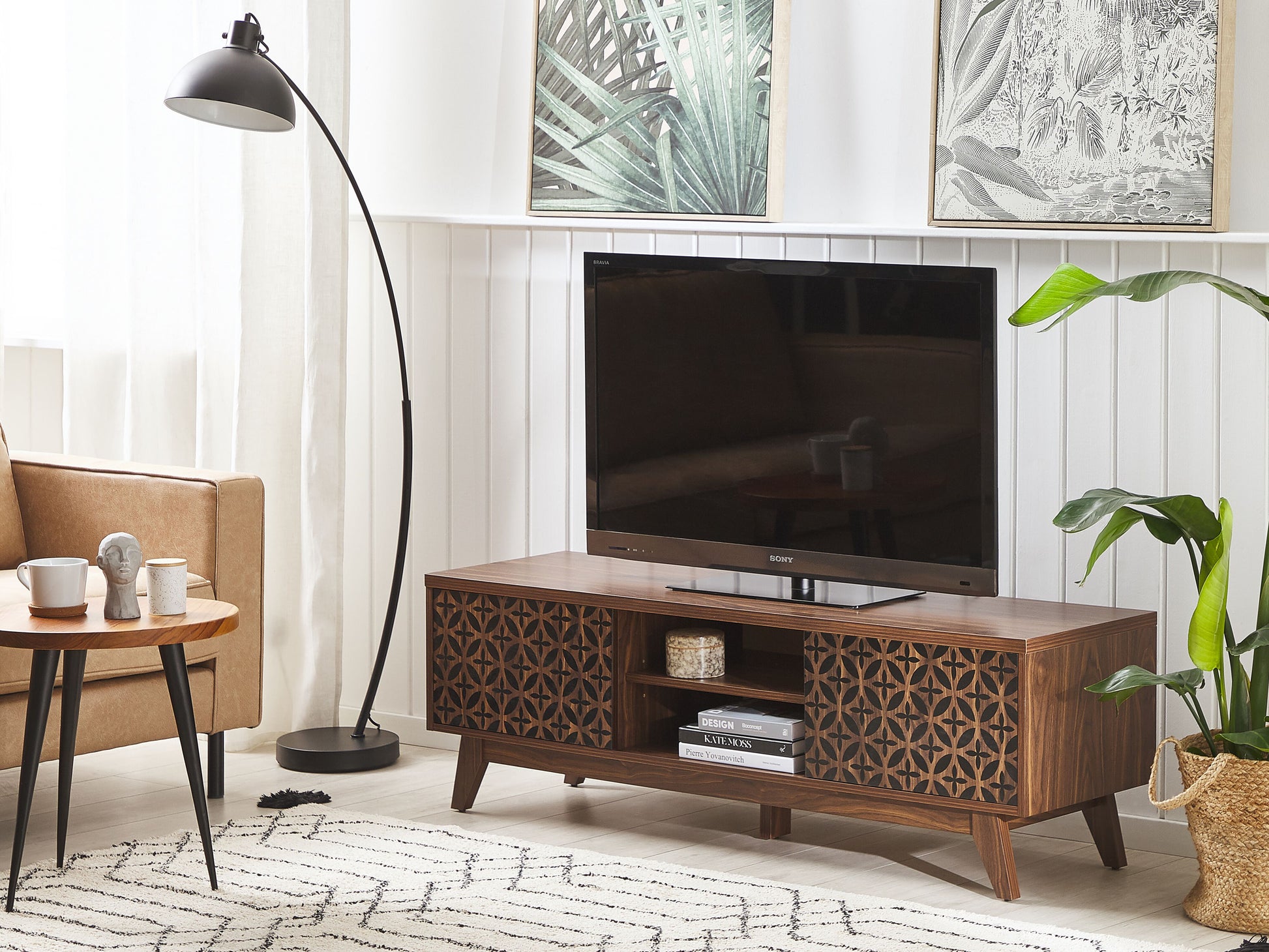 TV Stand Dark Wood PRESCOT