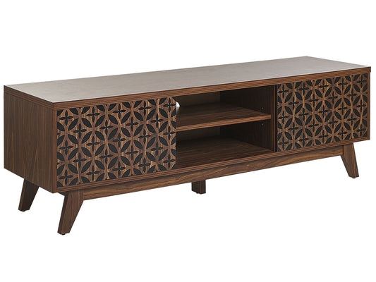 TV Stand Dark Wood PRESCOT