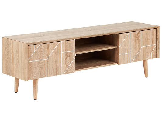 TV Stand Light Wood FRANKLIN