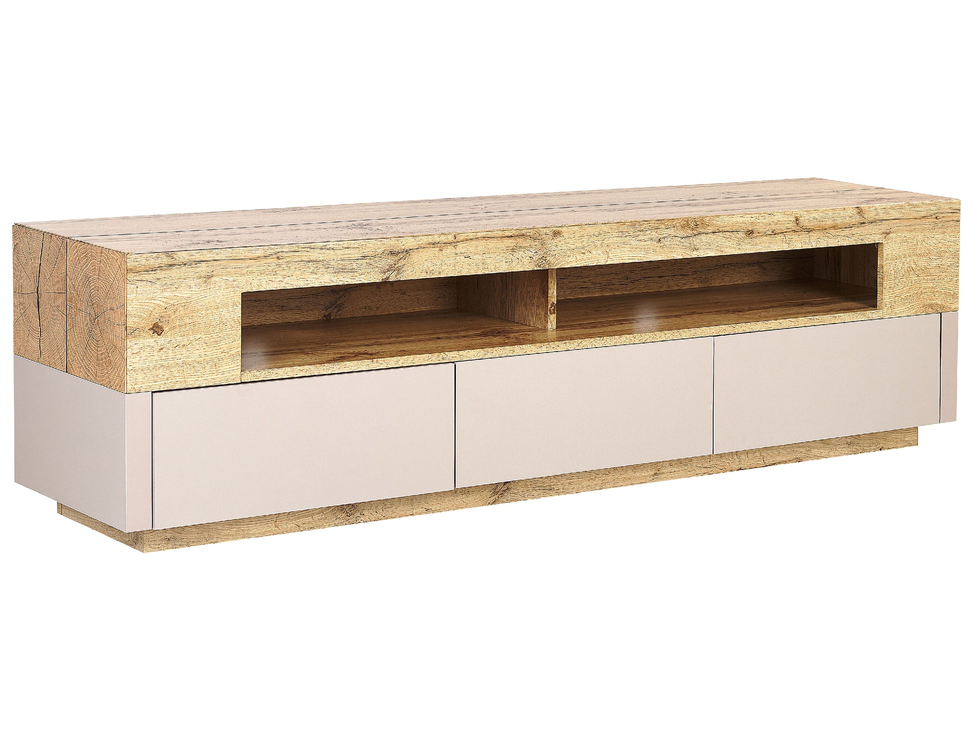 TV Stand Light Wood and Beige ANTONIO