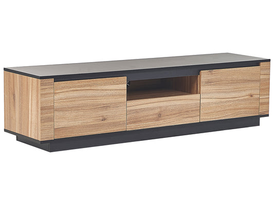 TV Stand Light Wood and Black BILLINGS