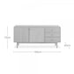 Aston Sideboard, Oak - With its Scandinavian design, the Aston Sideboard is a timeless and elegant solution to your storage needs