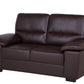 2 seater faux leather sofa brown vogar