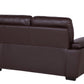 2 seater faux leather sofa brown vogar