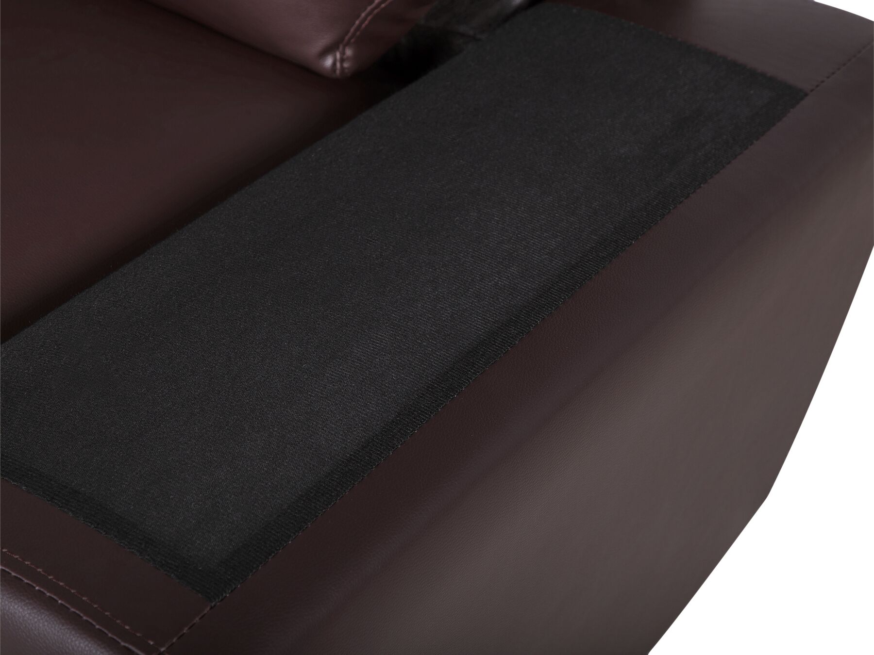 2 seater faux leather sofa brown vogar