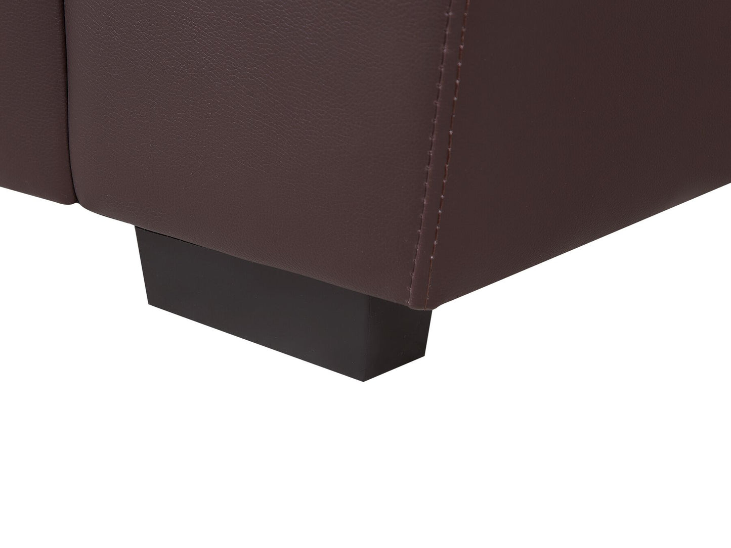 2 seater faux leather sofa brown vogar