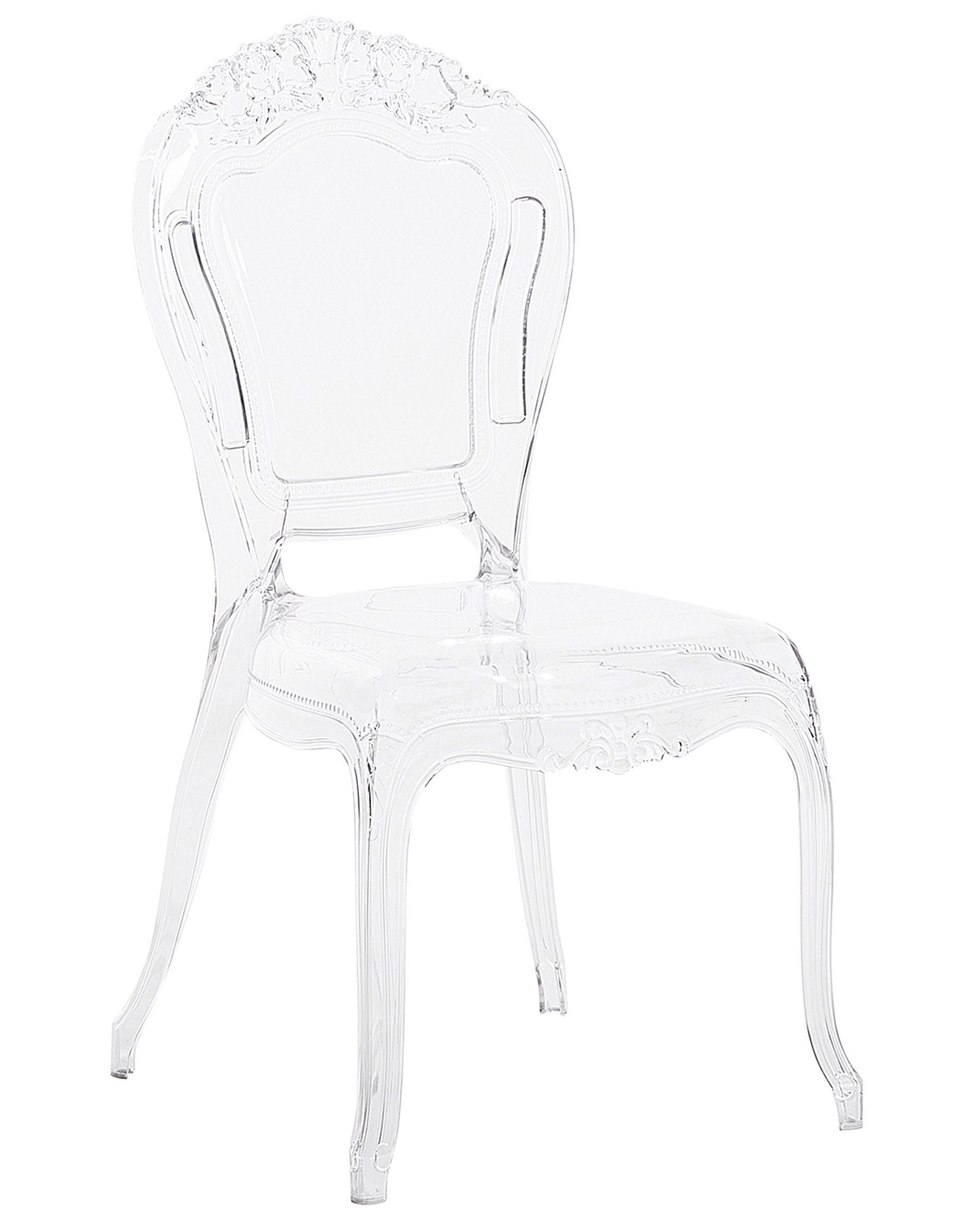 Set Of 2 Accent Chairs Acrylic Clear Vermont