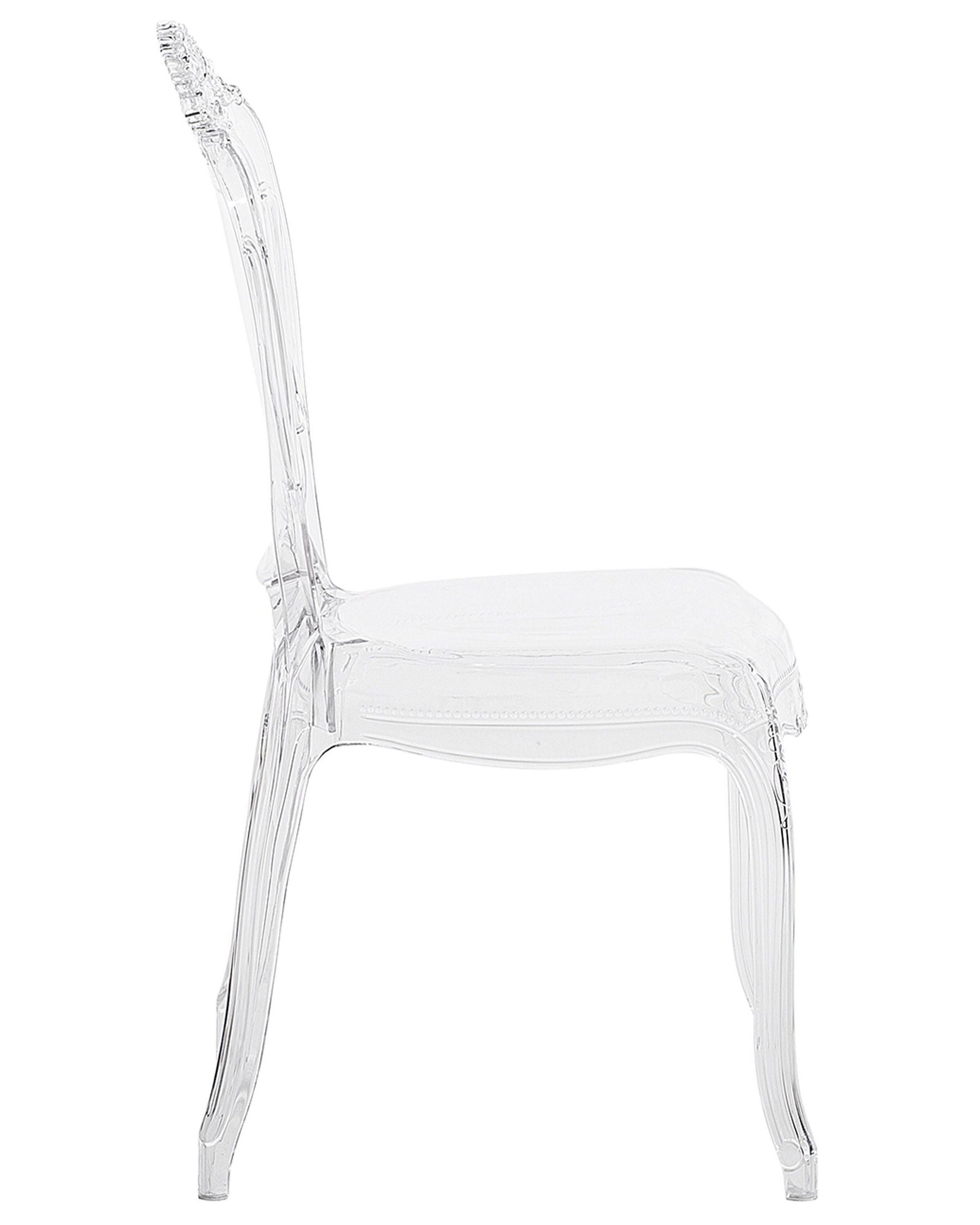 Set Of 2 Accent Chairs Acrylic Clear Vermont