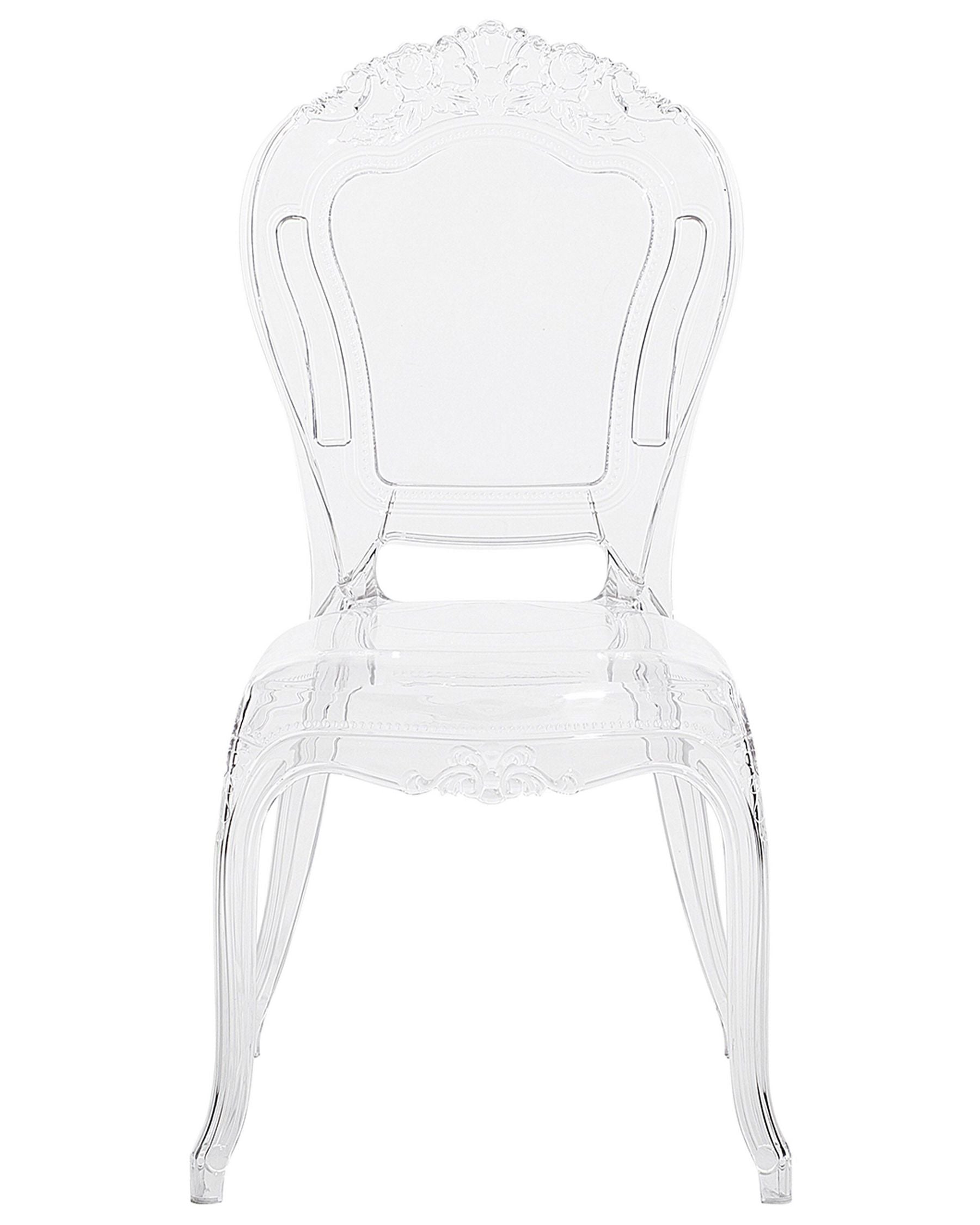Set Of 2 Accent Chairs Acrylic Clear Vermont