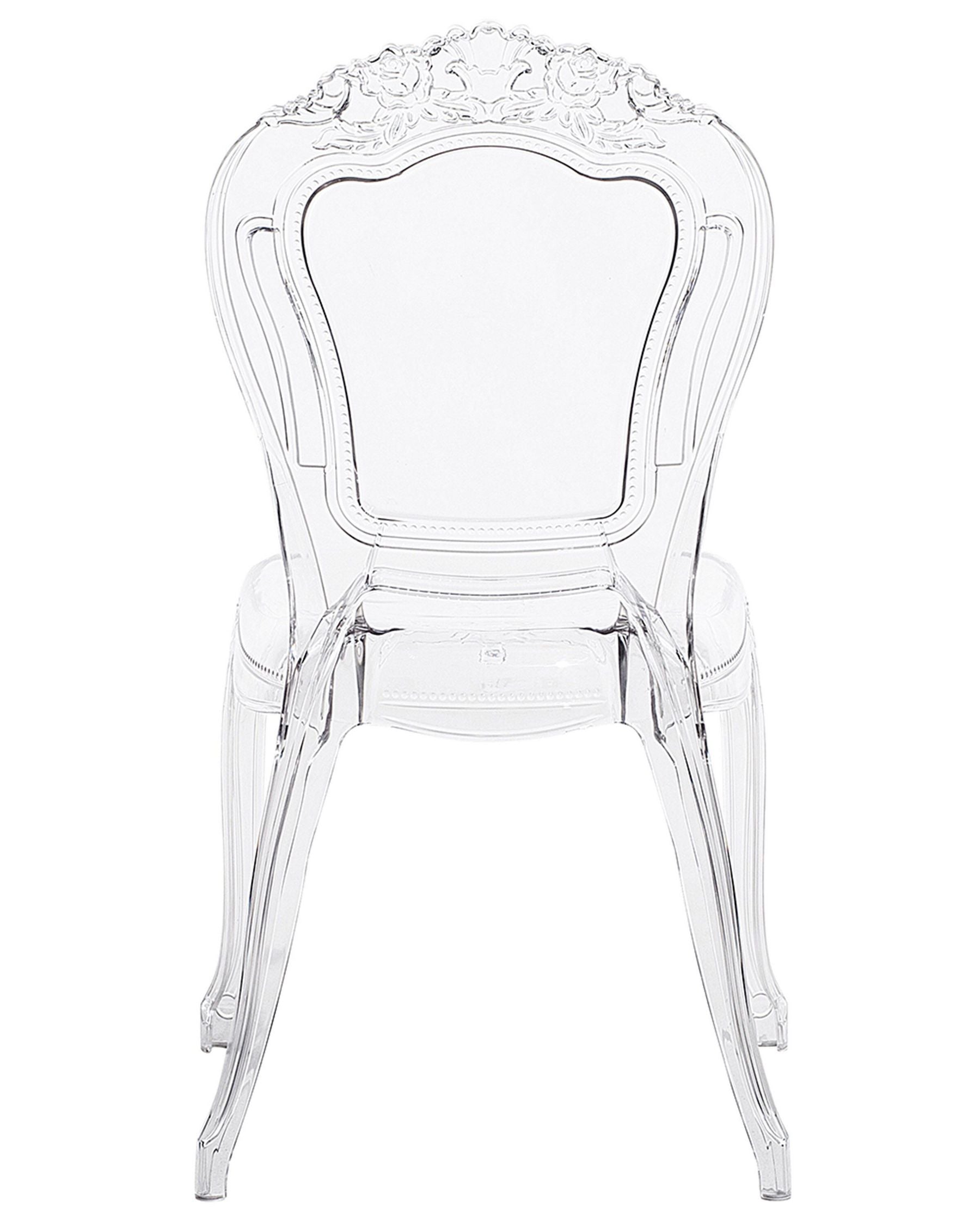 Set Of 2 Accent Chairs Acrylic Clear Vermont