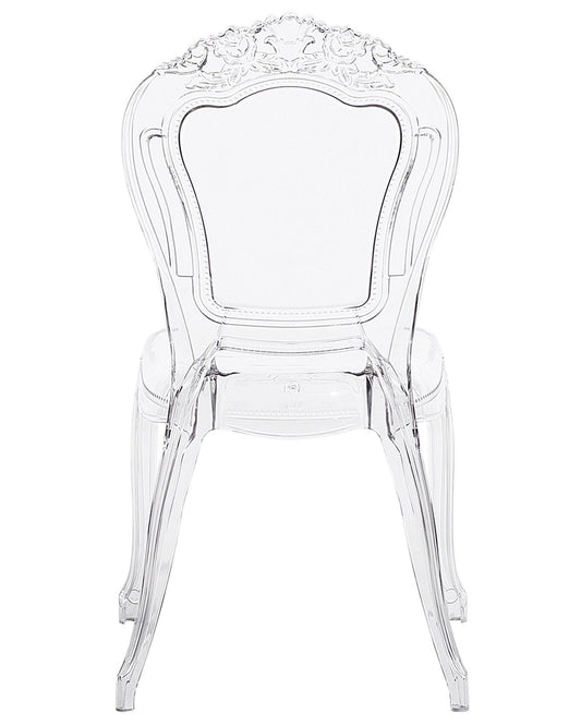 Set Of 2 Accent Chairs Acrylic Clear Vermont