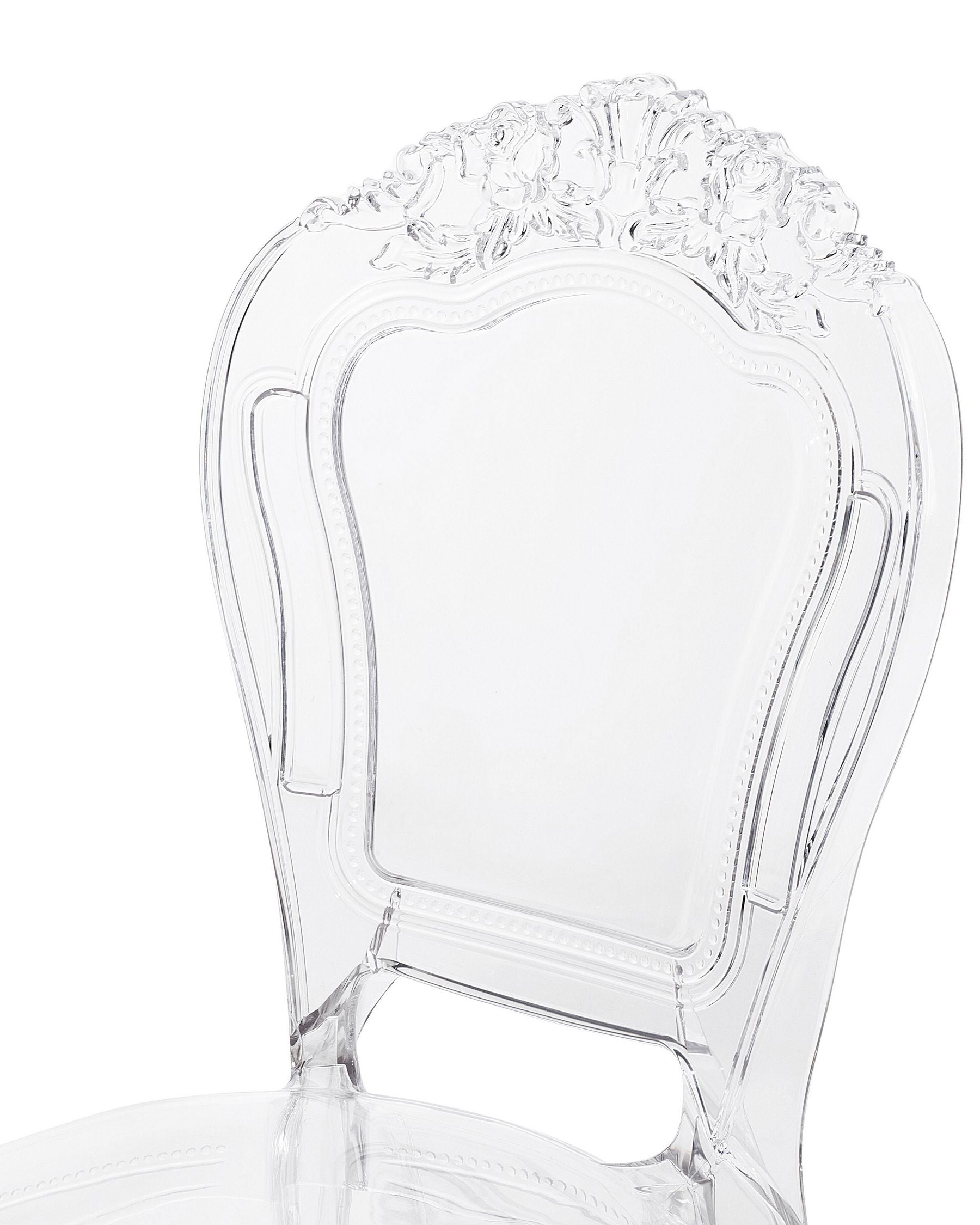 Set Of 2 Accent Chairs Acrylic Clear Vermont