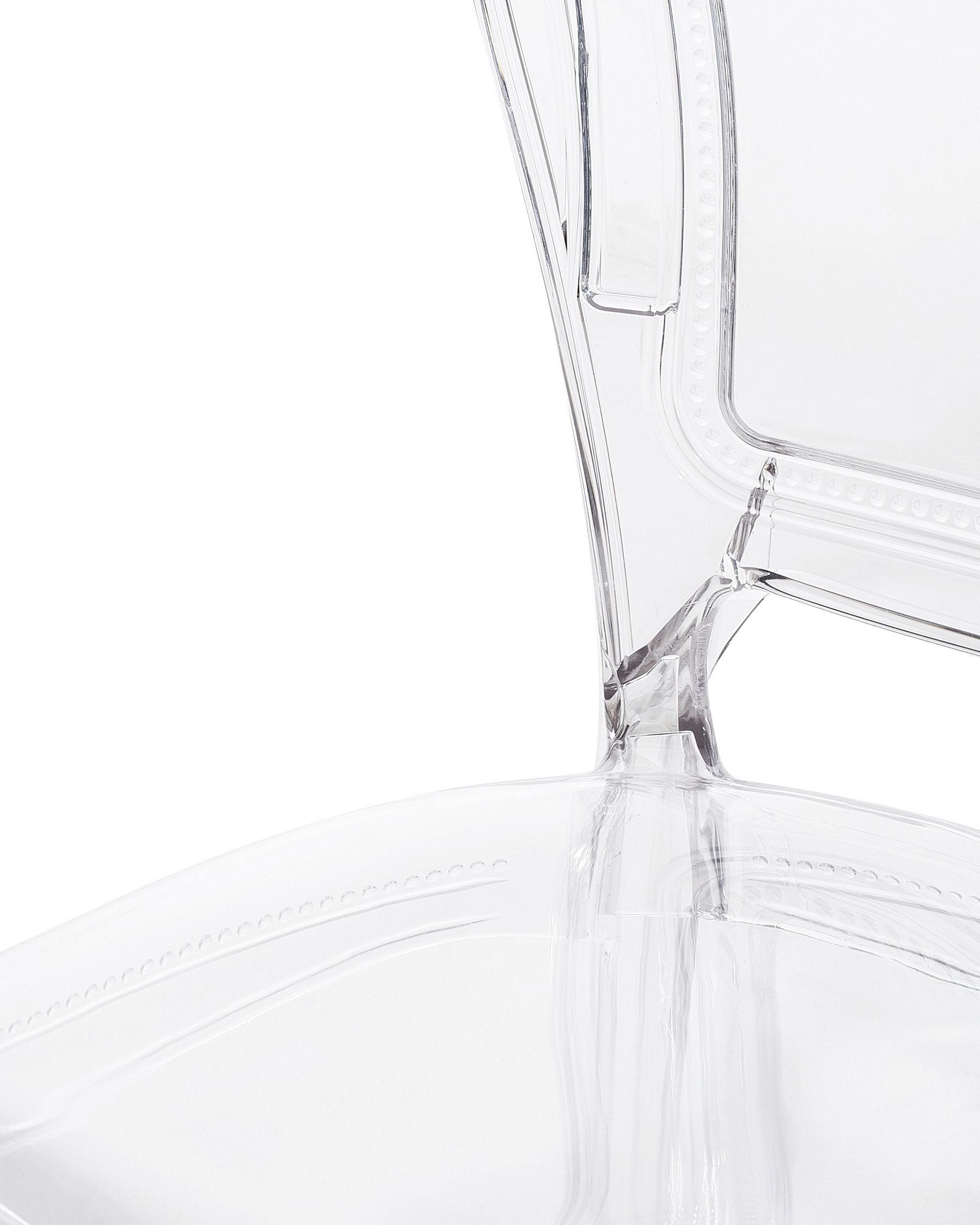 Set Of 2 Accent Chairs Acrylic Clear Vermont