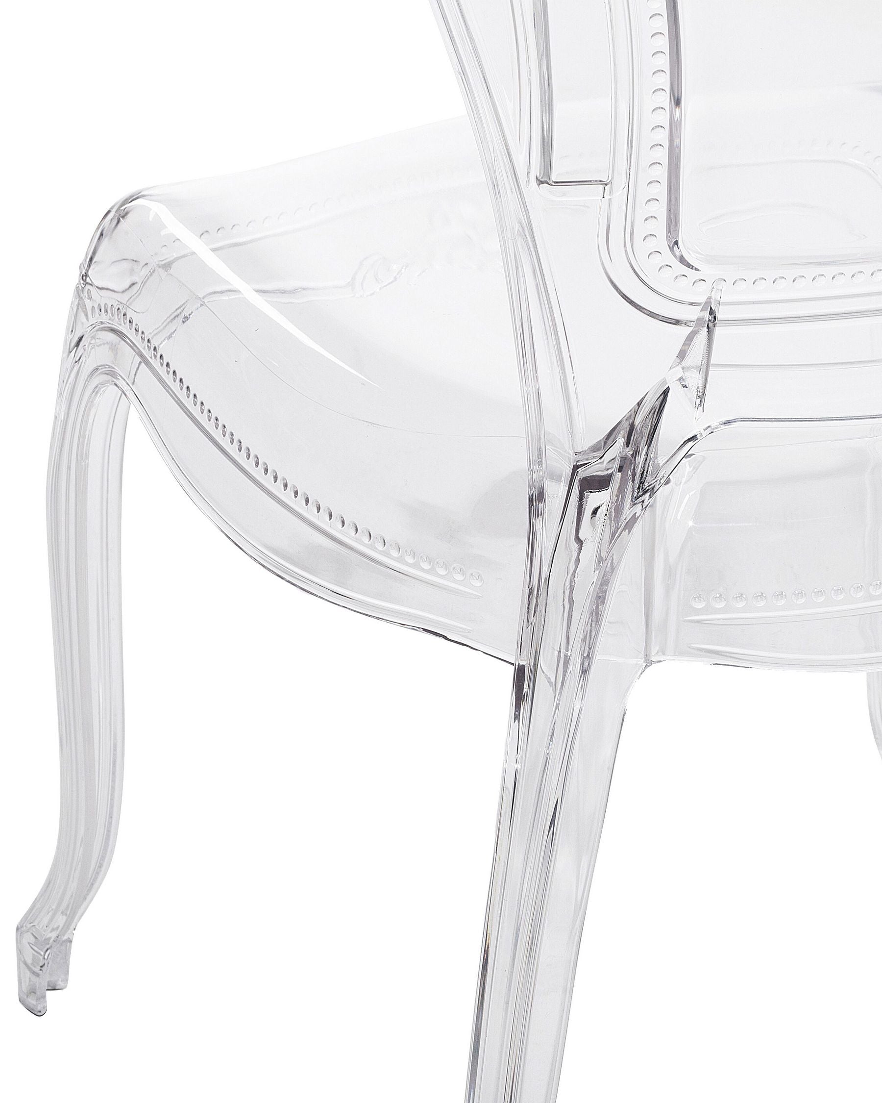 Set Of 2 Accent Chairs Acrylic Clear Vermont