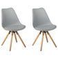 Set Of 2 Dining Chairs Grey Dakota