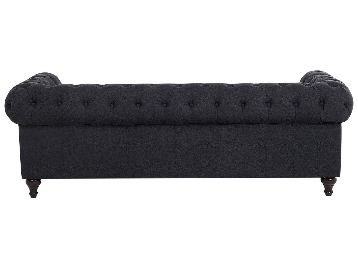 3 seater fabric sofa graphite grey chesterfield