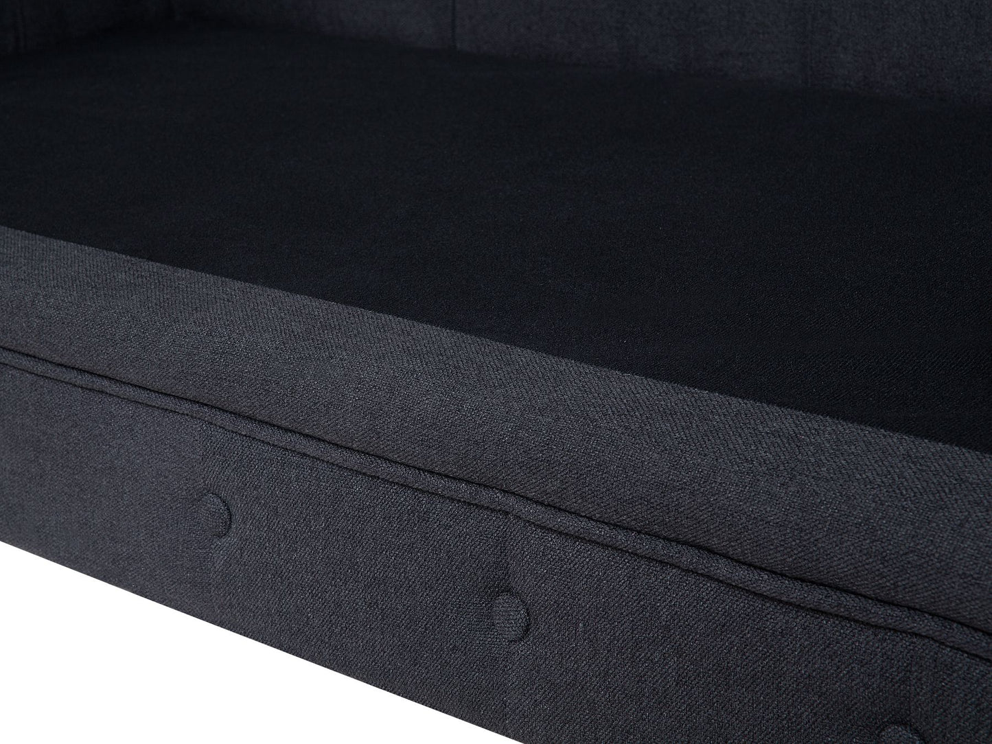 3 seater fabric sofa graphite grey chesterfield