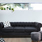 3 seater fabric sofa graphite grey chesterfield