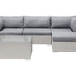 lounge set sano pe rattan light grey left hand 4 seater