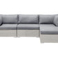 lounge set sano pe rattan light grey left hand 4 seater