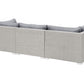 lounge set sano pe rattan light grey left hand 4 seater