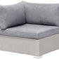 lounge set sano pe rattan light grey left hand 4 seater