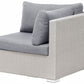 lounge set sano pe rattan light grey left hand 4 seater