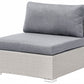 lounge set sano pe rattan light grey left hand 4 seater